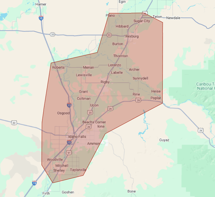 Service area map
